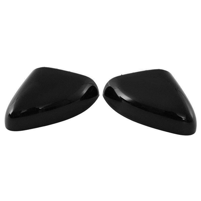 Gloss Black Rear View Mirror Cover Caps Pair for Ford Fiesta MK8 2017-2024