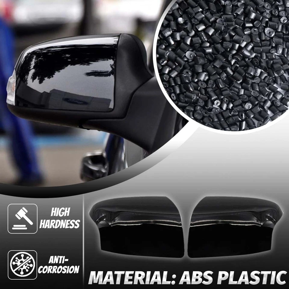Gloss Black Wing Mirror Cover Caps Pair for Ford Focus MK2 2005-2008