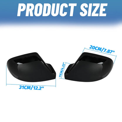 Gloss Black Wing Mirror Cover Caps Pair for VW Transporter T5 T5.1 2010-2015
