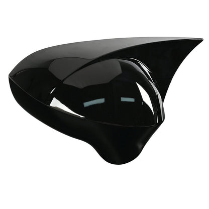 Gloss Black Wing Mirror Cover Caps Pair for Seat Ibiza 6J MK4 2008-2017 Front Left & Right ABS Direct Fit Replacement
