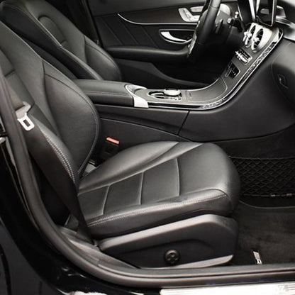 Front Right Driver Bottom Synthetic Leather Black Seat Cover for Mercedes Benz C-Class W205 2015-2021 C250 C300 C350 C400 4Matic Direct Fit