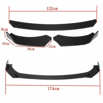 Gloss Black Front Bumper Lip Splitter for MINI Cooper R53 R56 R58 R60 F56 F60 ABS