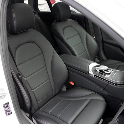 Front Right Driver Bottom Synthetic Leather Black Seat Cover for Mercedes Benz C-Class W205 2015-2021 C250 C300 C350 C400 4Matic Direct Fit