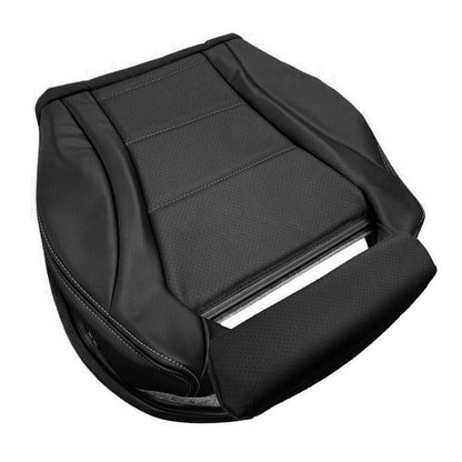 Front Right Driver Bottom Synthetic Leather Black Seat Cover for Mercedes Benz C-Class W205 2015-2021 C250 C300 C350 C400 4Matic Direct Fit