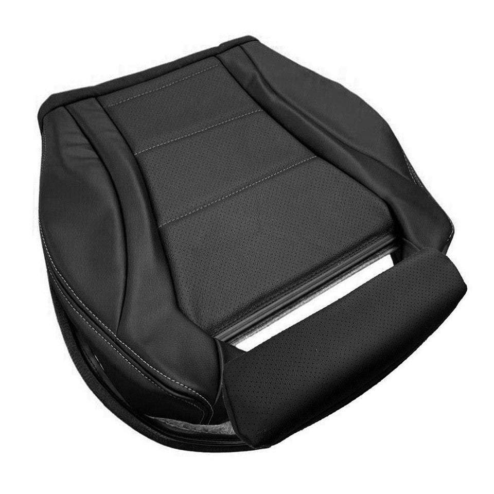 Front Right Driver Bottom Synthetic Leather Black Seat Cover for Mercedes Benz C-Class W205 2015-2021 C250 C300 C350 C400 4Matic Direct Fit