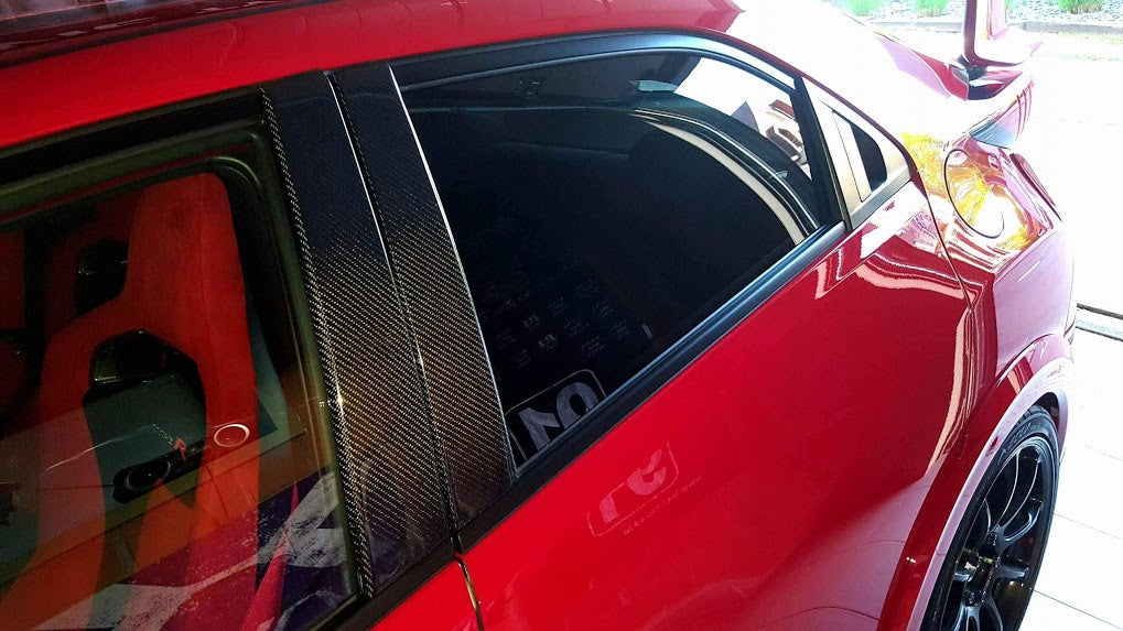 FK2 Door Pillar Covers - Carbon Fibre - Civic