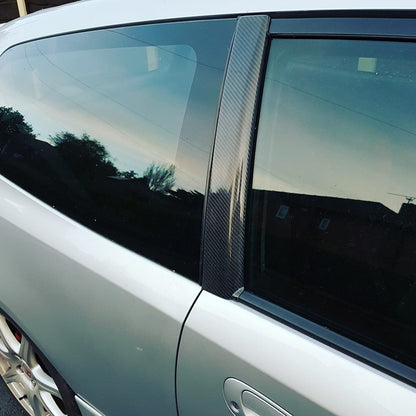 EP3 Door Pillar Covers - Carbon Fibre - Civic MK7 2002-06 - Custom My Ride