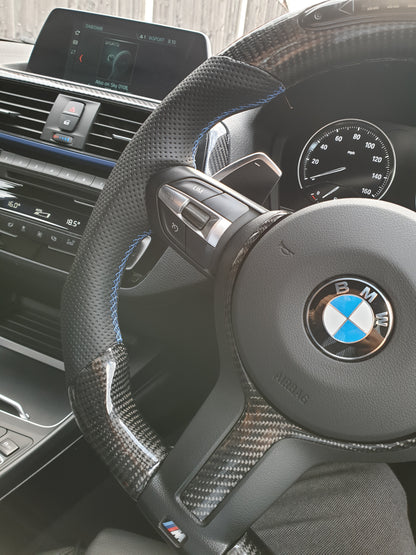 BMW M Sport Steering Trim - Carbon Fibre - BMW F21 F22 F87 F30 - Custom My Ride