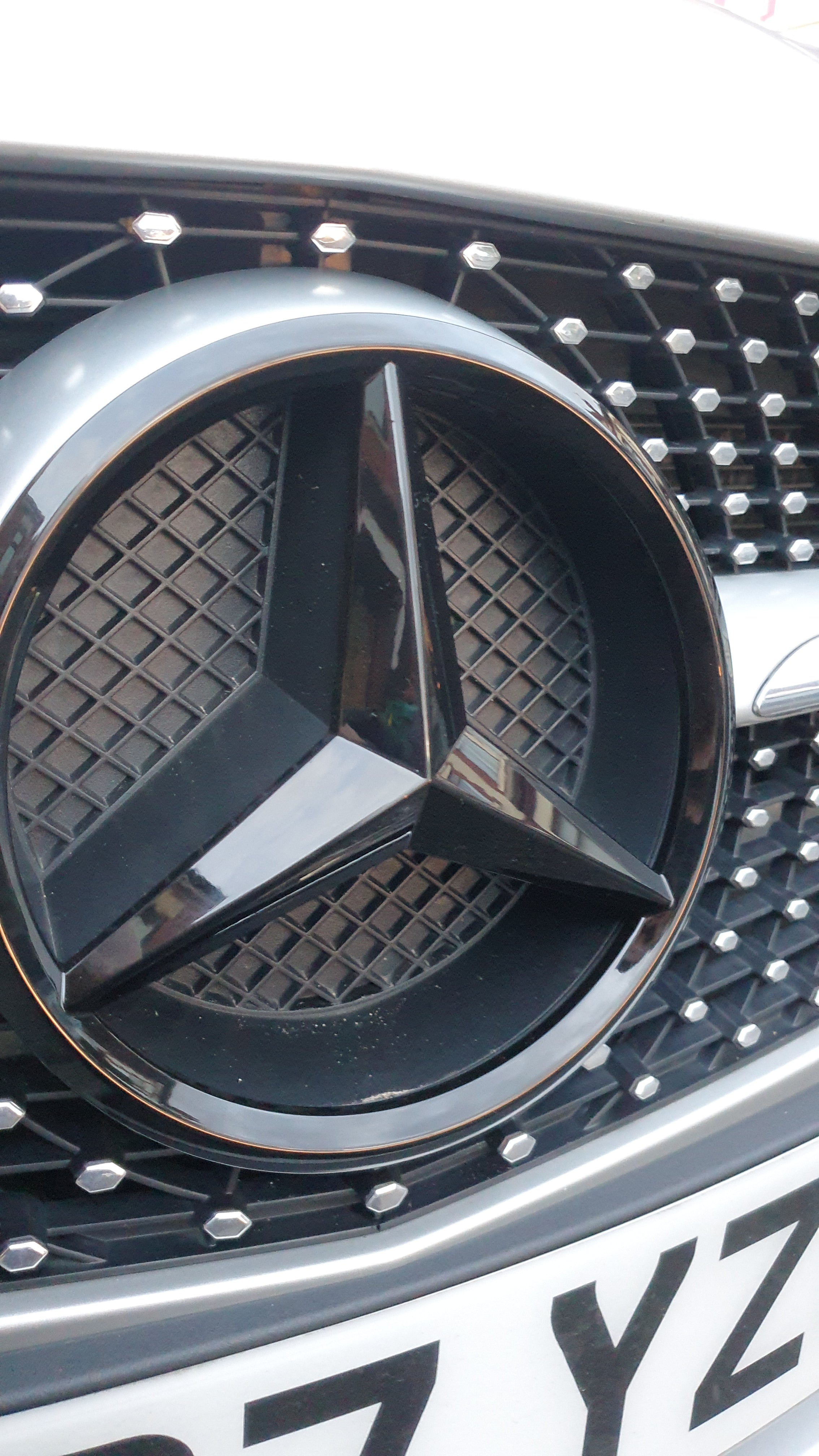 Mercedes Black Star Badge Cover W176 W205 - Custom My Ride