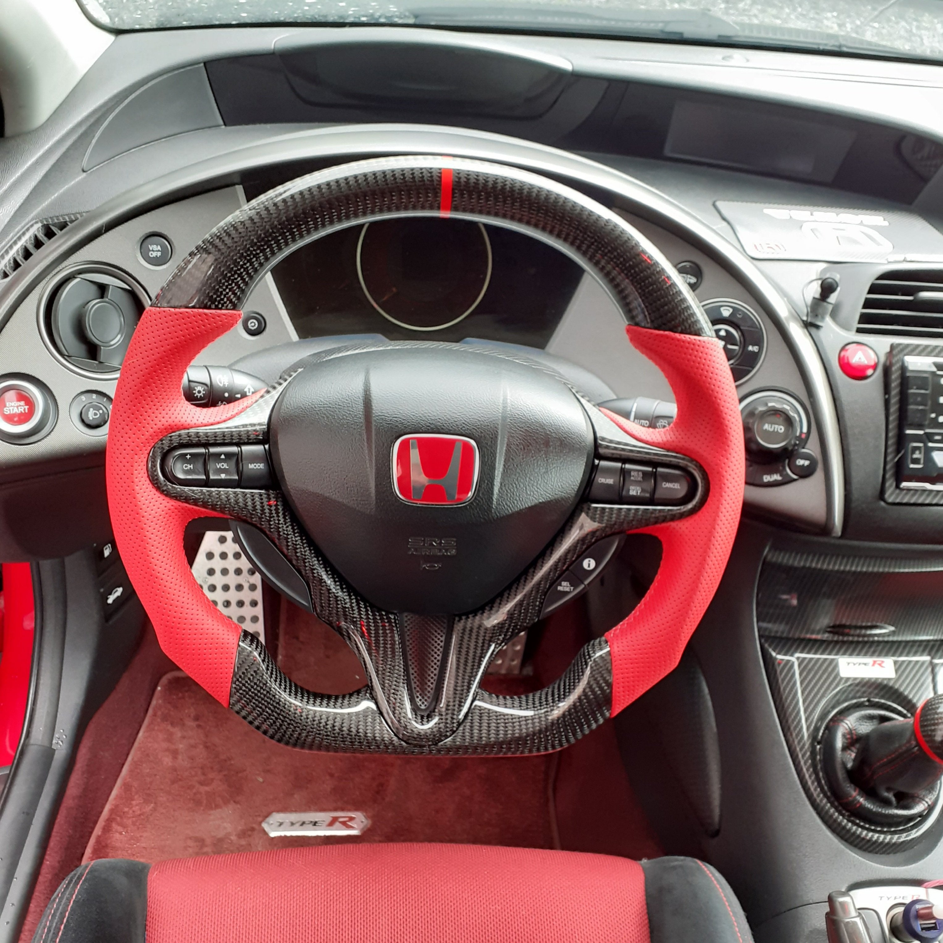 Honda Civic Carbon Customised Steering Wheel - Type R - FN2 - Custom My Ride