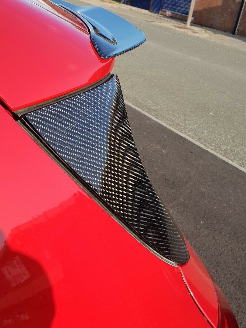 A Class W176 Carbon Fibre Rear Window Trims Covers A45 AMG