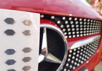 Mercedes Front Grill Diamond Chrome Stickers Upgrade - W176 W177 W205 - Custom My Ride