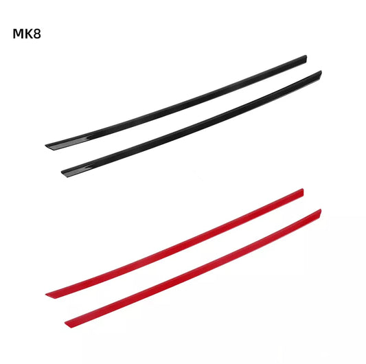 VW Golf MK8 Front Grill De-Chrome Strips 2021 - Black / Red - Custom My Ride