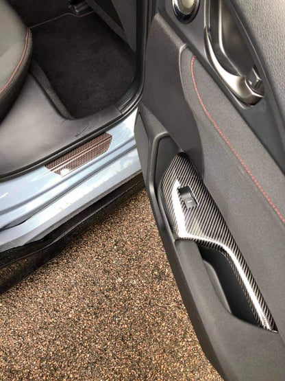 FK8 Rear Door Pull Handle Covers - Carbon Fibre - Civic - Custom My Ride