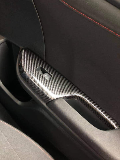 FK8 Rear Door Pull Handle Covers - Carbon Fibre - Civic - Custom My Ride