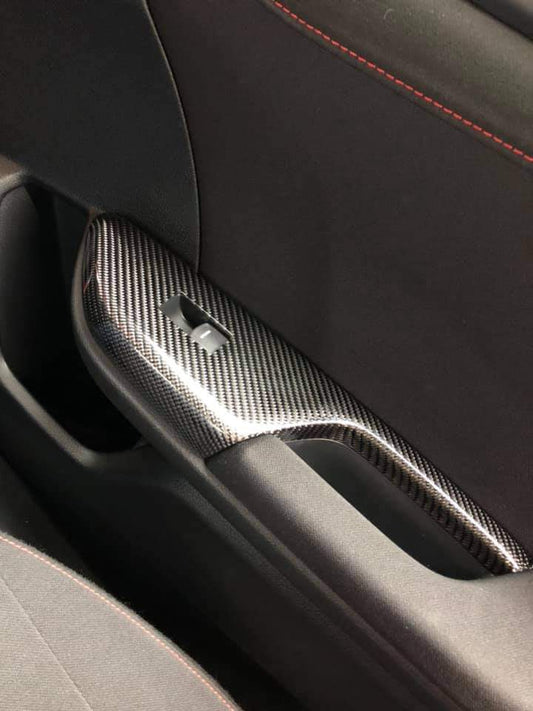 FK8 Rear Door Pull Handle Covers - Carbon Fibre - Civic - Custom My Ride