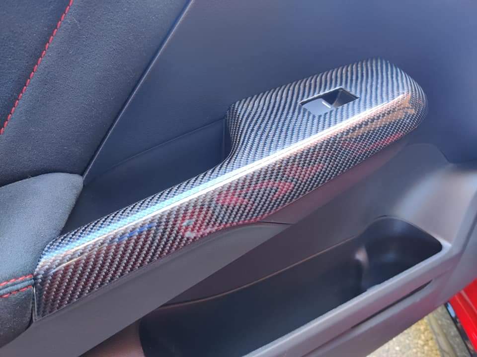 FK2 Front Door Switch Covers - Carbon Fibre - Civic MK9