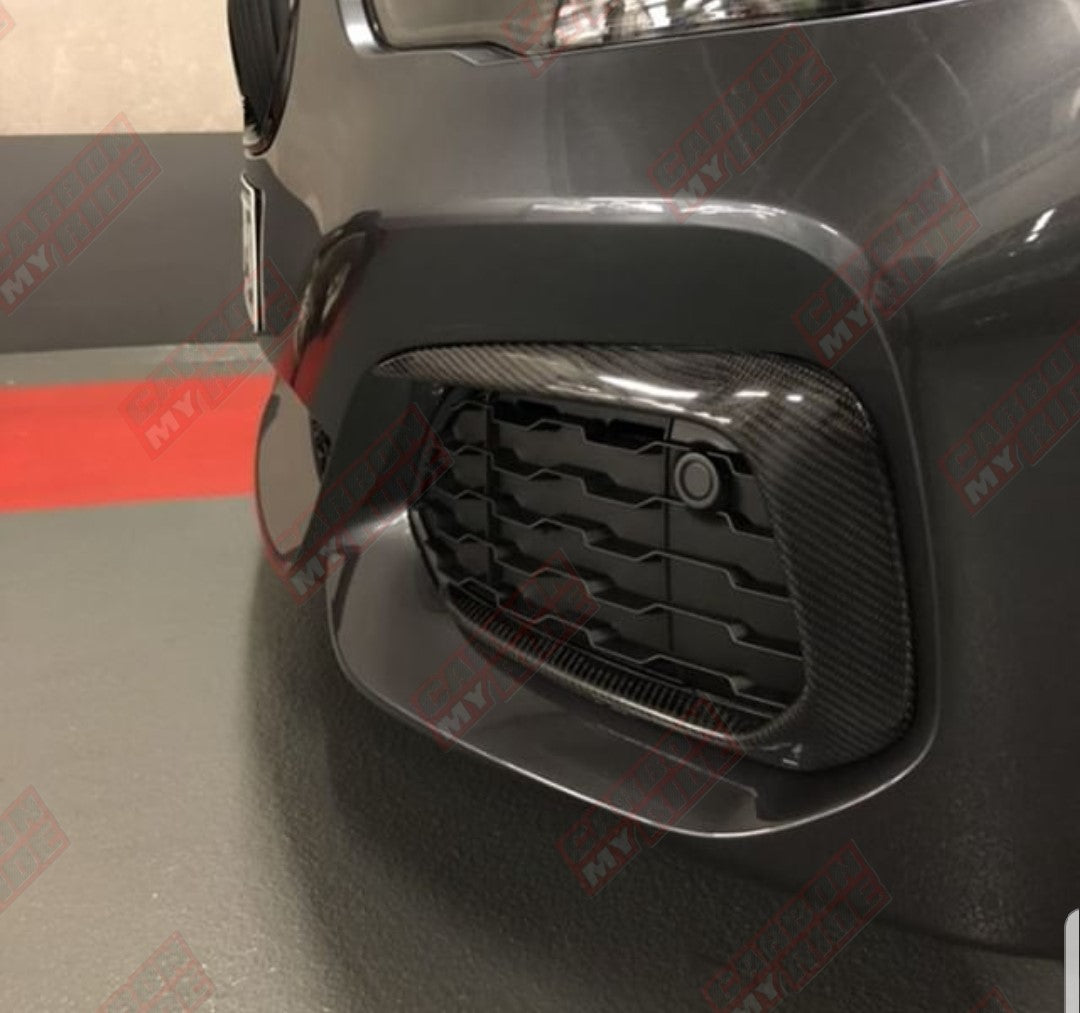 BMW M140i Front Fog Opening Garnishes (Canards) - Carbon Fibre - F21 F20 - Custom My Ride