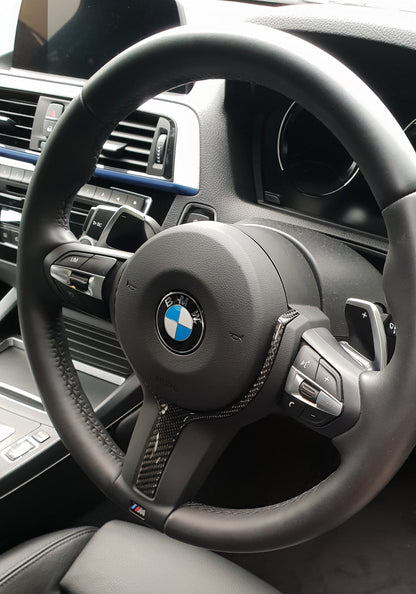 BMW M Sport Steering Trim - Carbon Fibre - BMW F21 F22 F87 F30 - Custom My Ride