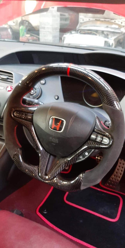 Honda Civic Carbon Customised Steering Wheel - Type R - FN2 - Custom My Ride