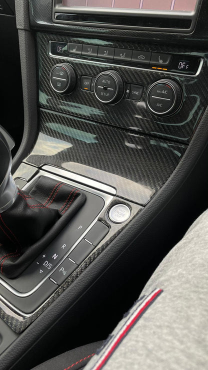 VW Golf MK7 Climate Control Cover - Carbon Fibre - Custom My Ride