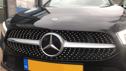 Mercedes Front Grill Diamond Chrome Stickers Upgrade - W176 W177 W205 - Custom My Ride
