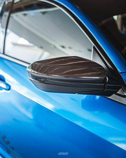 FK8 Full Carbon Wing Mirror Caps - Carbon Fibre - Civic - Custom My Ride