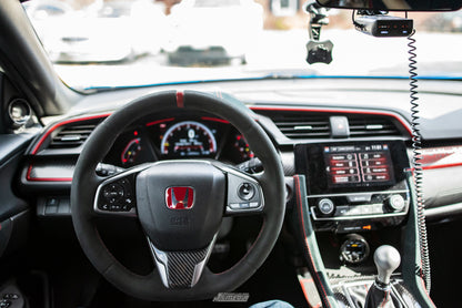 FK8 Steering Wheel trim - Carbon Fibre - Civic MK10 - Custom My Ride