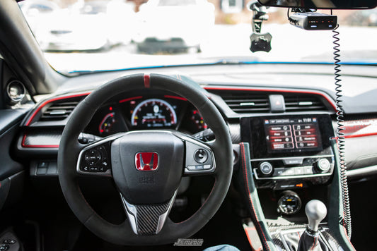 FK8 Steering Wheel trim - Carbon Fibre - Civic MK10 - Custom My Ride