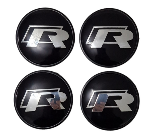 VW R line Centre Wheel Caps Golf Scirocco MK7 MK7.5 MK8 65mm - Custom My Ride