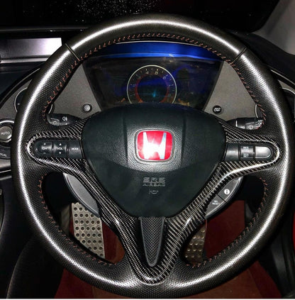 FN2 Steering Wheel Cover - Carbon Fibre - Civic MK8 2006-11 - Custom My Ride