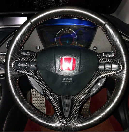 FN2 Steering Wheel Cover - Carbon Fibre - Civic MK8 2006-11 - Custom My Ride