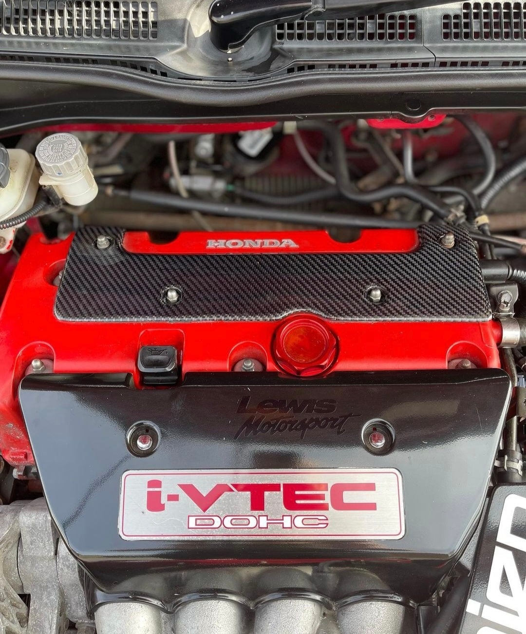 FN2 EP3 Spark Plug Cover - Carbon Fibre - K20 Civic - Custom My Ride